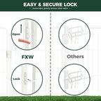 FXW Rollick Unleashed Dog Playpen for Indoor, Yard, RV Camping, 24 inch 32 Panels for Small and Puppy Dogs, White│Patented