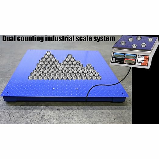 Liberty Scales LS-700-DC Dual Counting Smart Weighing Scale Systems, Size 36" x 36" (3' x 3') - C-Scale (13 lb x .0004 lb) / Floor Scale 2500 lb x .5 lb