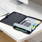 Clipboard with Storage Compartment, 8.5 x 11 Letter Size Side Opening Clip Board with Pen Holder, Hard Portable Clipboard Organizer for Nurse, Teacher, Contractor, Jobsite, American Flag 2