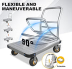 Folding Platform cart Dolly cart Push Cart Dolly Moving Platform (Small 27X19INCH 1500LBS)