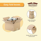 The Boxery Moving Boxes 25-Pack Small | 15x10x10 inch Brown/Kraft Corrugated Cardboard Packing, Moving & Storage for Business/Home – Durable - Eco-Friendly, Recyclable - Made in the USA