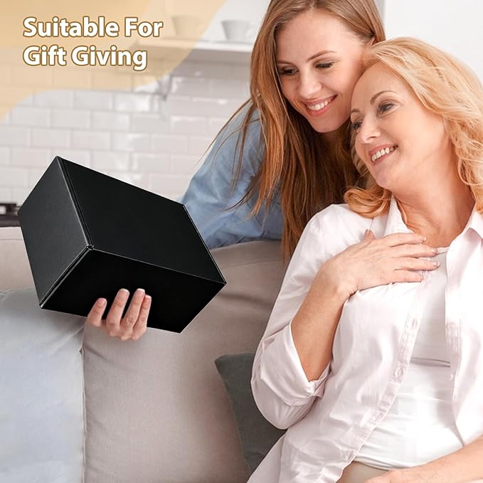 9x6x2 inches Shipping Boxes Set of 25, Small Corrugated Cardboard Box, Literature Mailer, Gift Boxes (Black, 9x6x2)