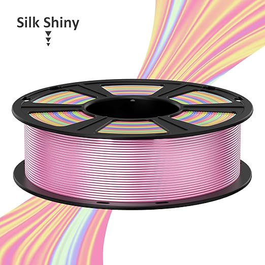 Geeetech 3D Printer Silk PLA Filament 1.75mm Light Gold, Shiny Silk Filament,1kg Spool (2.2lbs), Dimensional Accuracy +/- 0.02mm, Fit Most FDM Printer