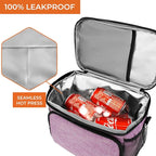 OPUX Insulated Lunch Bag for Men Women, Soft Lunch Box for Office Work School Picnic, Leakproof Lunch Cooler Bag with Shoulder Strap for Kid Adult Boy Girl, Medium Lunchbox Lunch Tote (Heather Purple)