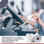 Receipt Paper for Clover Mini and Clover Mobile Thermal Printer - Receipt Paper Rolls Compatible with Clover Mini POS models C200, C300, C301, C302, C305 (10 Rolls)
