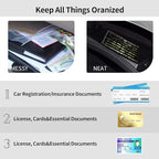 Car Registration and Insurance Holder, Leather Car Glove Box Organizer, Cool Car Accessories for ID, Driver's License Cards & Essential Document, business cards, Men&Women,Military Camouflage USA Flag