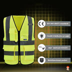 A-SAFETY 6XL7xl 8XL,high vis reflective Safety Vest,Yellow