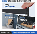 HOMEDANT 35.9" W 5 Tier Heavy Duty Garage Shelving Adjustable Metal Rack Storage Shelves Standing Shelf Unit Organizers Pantry Closet Black 1Pack