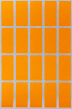 Royal Green Neon Orange Rectangle Stickers 1.57 inch x 0.75 inch - Color Coding Labels Rectangular (40mm x 19mm) - 300 Pack
