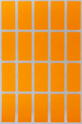 Royal Green Colored Rectangular Stickers in Neon Orange (40mm x 19mm) 1.57 inch x 0.75-2000 Pack