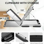 Clipboard with Storage High Capacity Plastic Nursing Clipboards with Pen Holder File Folder Storage Box Clipboard with Heavy Duty Clips for Teacher,Doctor,Offices-Blue Turtle