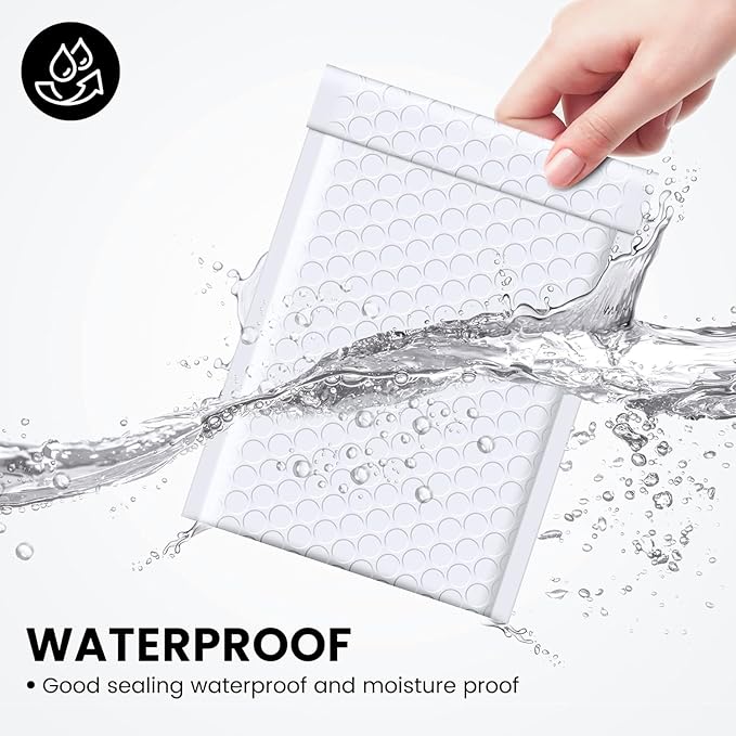 Fuxury Bubble Mailers 4x8" White Padded Envelopes 1000Pack Strong Adhesion Thick Padded Mailers for Small Business Mailing Small Items,Jewelry,Makeup