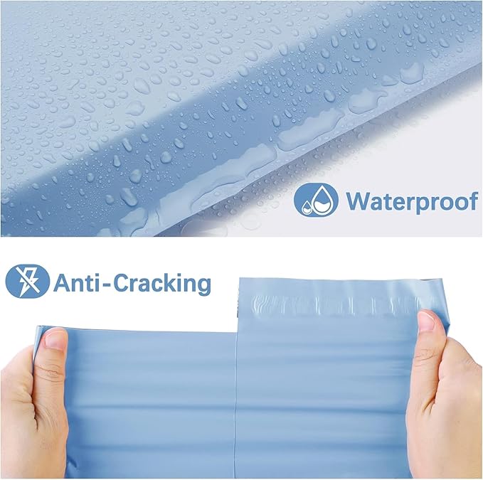 Metronic Poly Mailers 24x24 300 Pack, Large Shipping Bags for Clothing with Strong Adhesive, Shipping Envelopes Mailers Poly Bags for Small Businesses, Waterproof Packages Bags Blue