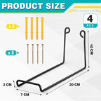4 Pack Caution Wet Floor Safety Sign Hanger, Wall Mount Sign Hangers with 20 Signs Capacity(Total), Stainless Steel for Easy Installation, Ideal for Commercial Use, Schools, Hospitals