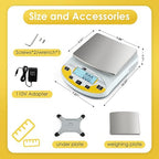 CGOLDENWALL High Precision Lab Scale Laboratory Analytical Electronic Balance Digital Precision Scale Pharmacy Jewelry Scale 110V Calibrated(500g, 0.01g)
