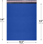 Royal Blue 10x13 Inch Poly Bubble Mailers |Self Seal Padded Envelopes for Thick books | Cushioned Bubble Mailer | Usable Size 9.5x13 Inch | Waterproof Lightweight Mailing Shipping Bags | 200 Pack Bulk