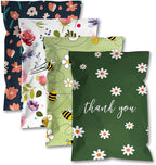 Poly Mailers-10x13 Inch Variety Pack of 100，25pcs Each Print ，Strong Adhesive Shipping Bags for Clothing, Waterproof and Tear Proof Mailing Envelopes - Mixed Print