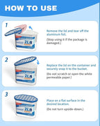 Vacplus Moisture Absorber Buckets – Large Capacity Dehumidifier and Humidity Absorber for Closet, Basement, Bathroom, RV, and Storage Areas, Unscented, 2 lbs, 4 Pack