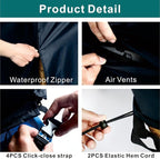 Waterproof Pallet Covers, 420D Heavy-Duty Zipper Pallet Cover to fit Pallets Up to 60" x 48" x 48" Waterproof, Stain-Resistant, Dustproof,Cargo PalletCovers with UV Protection Black