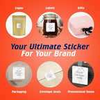 100 Custom Vinyl Stickers - Upload Your own Image, Text, Design, Logo - Personalized Logo Labels for Handmade, Packaging, Bottle, Jars, Candle, Brand Stickers (Silver Marble, 1.5x1.5 Square)