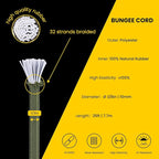 Bungee Cord Elastic Shock Cord 3/8" x 25' Bungee Rope for DIY, Tie Downs, Kayak and Outdoor - Army Green