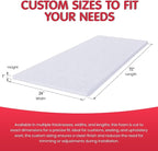 Foamy Foam High Density 3 inch Thick, 18 inch Wide, 72 inch Long Upholstery Foam, Cushion Replacement
