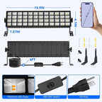 100W LED Shop Light, 11000LM 3000K Warm White Plug in Garage Light with 6FT Power Cord, IP66 Waterproof Work Bench Shop Lights for Garage, Workshop, Warehouse, Outdoor, Yard, Garden