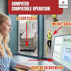 Industrial Floor Scales, 48"x48" 10000lbx1lb Accurate Pallet Scale with Smart Digital Indicator, Heavy-Duty Shipping Scale for Postal Luggage Shipping Mailing Weighing (4'x4')