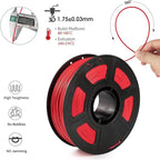 iSANMATE ASA 3D Printer Filament 1.75mm 2KG (4.4lbs), UV & Weather Resistant 3D Printer Filament Perfect for Outdoor Functional Parts, Black+Red