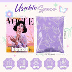 Metronic Poly Mailers 10x13 Inch 1200pc, Shipping Bags for Clothes,Self Adhesive Shipping Envelopes for Small Business,Waterproof Mailers Poly Bags for Shipping,Packaging Mailing Bags Purple Butterfly