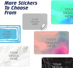 100 Custom Vinyl Stickers - Upload Your own Image, Text, Design, Logo - Personalized Logo Labels for Handmade, Packaging, Bottle, Jars, Candle, Brand Stickers (Gray, 3x2)