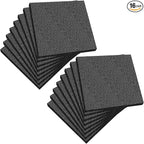 Frienda 16 Pcs Polyethylene Foam Sheet, 12 x 12 x 0.5 Inch Cuttable Packing Foam Pad Cushioning for Tool Box, Cases Craft Shipping Moving and Storage (Black)