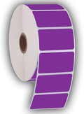 2.25" X 1.25" Direct Thermal Perforated Stickers Labels for Barcodes, Address, Consignment - Compatible with Zebra, Rollo, Godex and More (Purple, 1 ROLL)