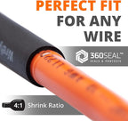 Wirefy 1/2" Heat Shrink Tubing - 4:1 Ratio - Adhesive Lined - Resistant Heat Shrink - 50 Feet Roll - Black