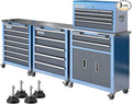 LARBANKE Tool Chest Combination with 3 Different Types,Rolling Tool Chest with Stainless Countertop,360°Wheels and Foot Pads,Tool Cabinet with Connection Buckle,Can Connect Together