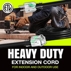 3ft Outdoor/Indoor Extension Cord 16/3 Gauge Heavy Duty 3 Prong SJTW, Waterproof, ETL Listed, Flexible Cold-Resistant Long Power Cord,13A 125V 1625W, Black by LifeSupplyUSA
