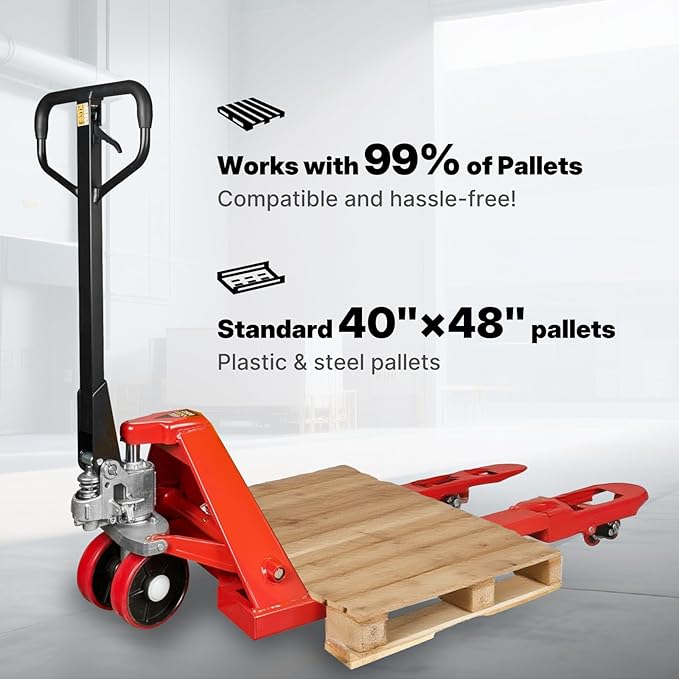 NORTHSKY Narrow Manual Pallet Jack, 48" x 21", 5500lb Capacity