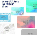 100 Custom Vinyl Stickers - Upload Your own Image, Text, Design, Logo - Personalized Logo Labels for Handmade, Packaging, Bottle, Jars, Candle, Brand Stickers (Sky Blue, 4x2)