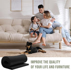 Frienda 2 Pcs Upholstery Foam 1/2" x 24" x 72" High Density Cushion Black Polyurethane Craft Foam Padding for Seat Replacement DIY Projects Chairs Headboards Sofas Home