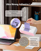 Phomemo 4x6 Thermal Labels for Shipping Label Printer - 500PCS Purple Mailing Labels - 4x6 Direct Thermal Labels Fanfold Compatible with Rollo,MUNBYN,iDPRT,JADENS,POLONO - Water/Oilproof - NO BPA/BPS