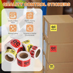 PATIKIL 360 Pcs 1 Roll QC Rejected Labels, 1 Inch Circle Inventory Control Adhesive Round Labels Food Service Quality Control Stickers for Warehouse Management Inspection, Red