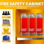 72 Gallon Yellow Flammable Storage Cabinet, Fireproof Steel Chemical Storage Locker with Adjustable Shelves, for Flammable Liquids, Industrial Use, Free Returns!
