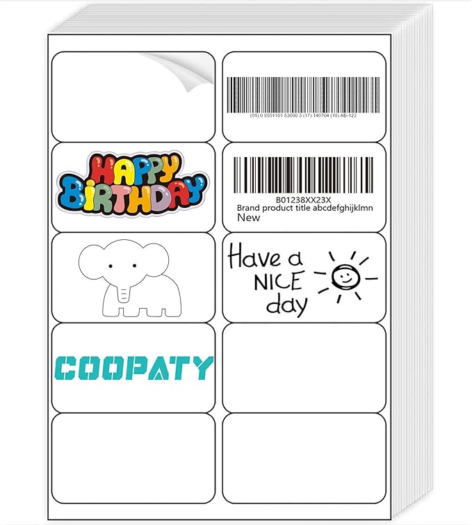 2"x4" Shipping Address Labels, FBA 10 Up Address mailing Labels, White Sticker Address Labels for Laser/Inkjet Printer (100 Sheets, 1000 Labels)