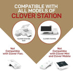 10 Rolls - Clover Station Receipt Paper - 3 1/8" x 230' - BPA Free - Thermal Receipt Paper Rolls for Clover Duo C505 and Clover POS Station Printer P100, P500, P550