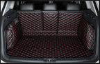 Trunk Mat for Mercedes GLC Coupe 2023-2025(Non for Hybrid) GLC260 GLC250 GCL300 GLC350 GLC450 Full Coverage Cargo Mat+Backrest Cover+Both Sides Panel Replacement -Black w/Red Stitching
