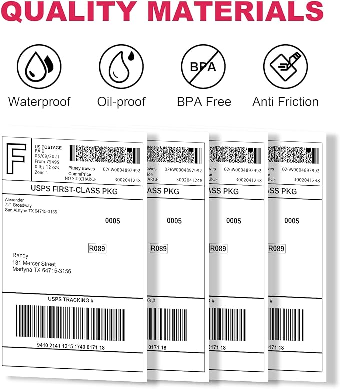 Thermal Labels 4x6 Roll - 10000 Labels, 4x6 Perforated Postage Shipping Label for Rollo, Zebra, MUNBYN and Polono Thermal Printers (NOT for DYMO)