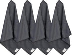 loukin 4 Pack Whiteboard Cleaning Cloth, Dry Erase Board Cloth for Classroom, Home and Office Use, Reusable and Washable, Grey, 12" x 12"