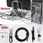 Nearockle 16Pcs Silicone Cable Straps Wire Organizer for Bundling Earphone, Phone Charger, Computer Cords, Reusable Cable Ties Cord Organizer in Home,Office,Kitchen,School(Black)