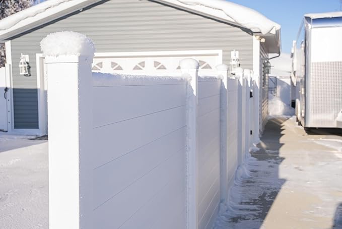 4" x 4" x 7' White Aluminum Post Kit – Concrete Mount, Powder-Coated, Easy Install Deck Railing & Fence Support for Patio, Yard & Garden Projects