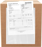 2000 Count 9.5" x 12" Shipping Label Envelopes, Clear Packing List Pouches with Self-Adhesive Back, Top Loading for Shipping Labels Sleeves, for Packing Slips, Labels Invoices & Paperwork. GPI
